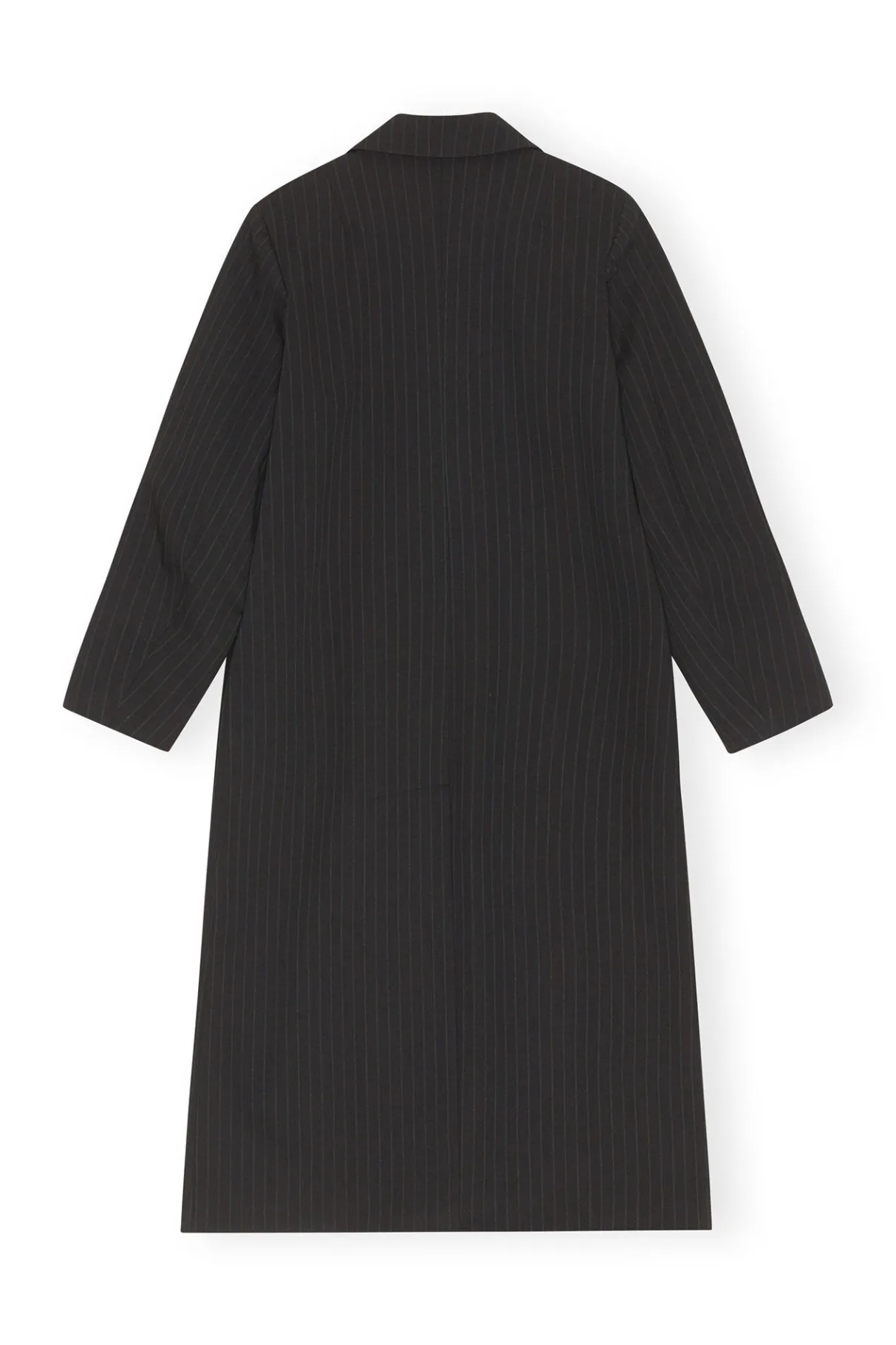 Online GANNI Stretch Stripe Coat Black