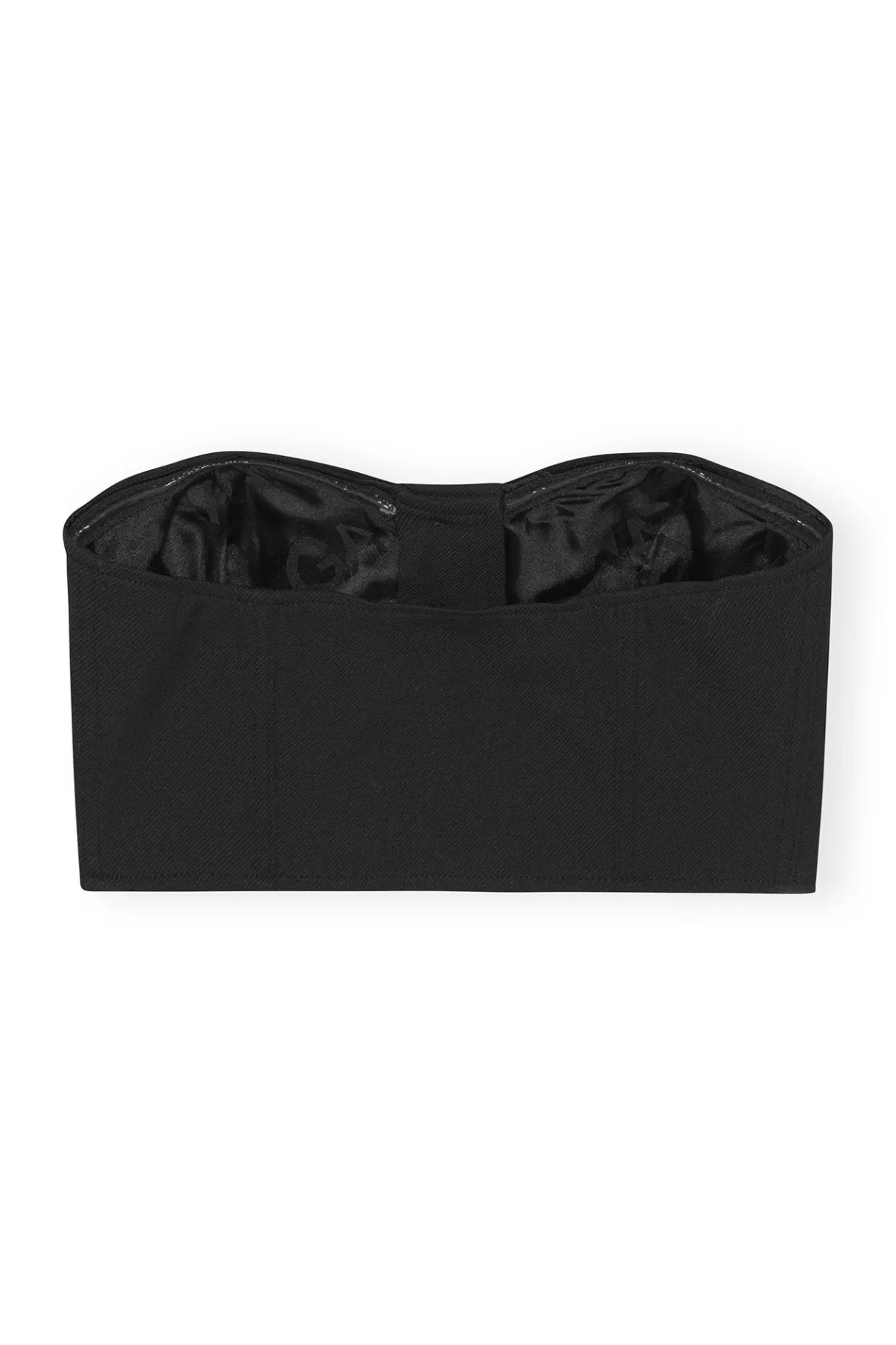 Best Sale GANNI Stretch Suiting Corsage Top Black