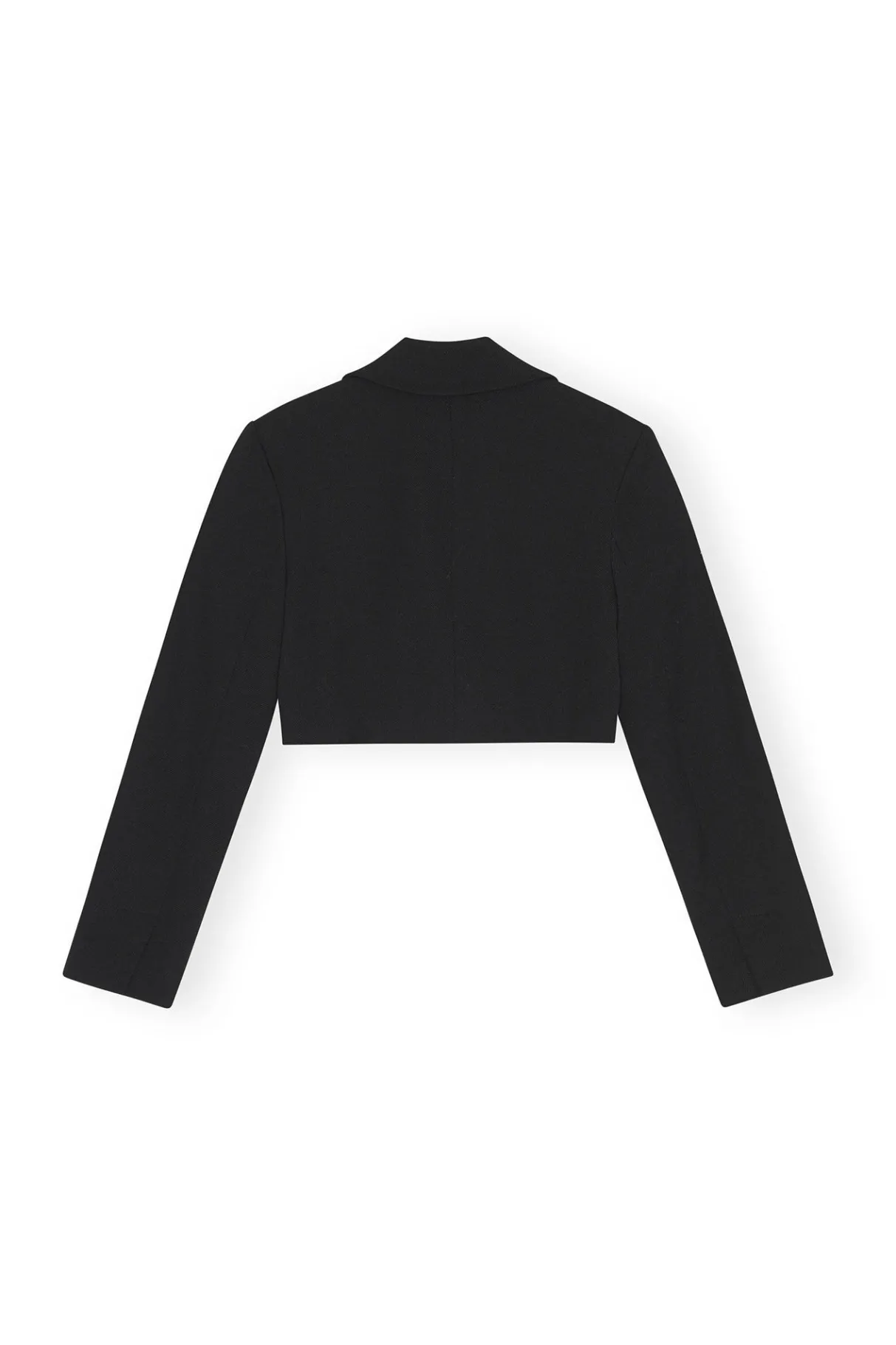 Cheap GANNI Stretch Suiting Cropped Blazer Black