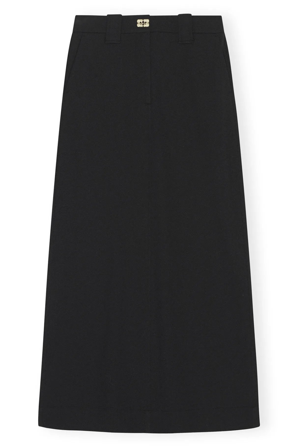 Best Sale GANNI Stretch Suiting Maxi Skirt Black