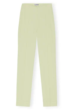 Cheap GANNI Stretch Suiting Tight Pants Lily Green