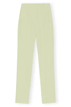 Cheap GANNI Stretch Suiting Tight Pants Lily Green