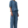 Outlet GANNI Stripe Denim Cargo Pants Tint Wash