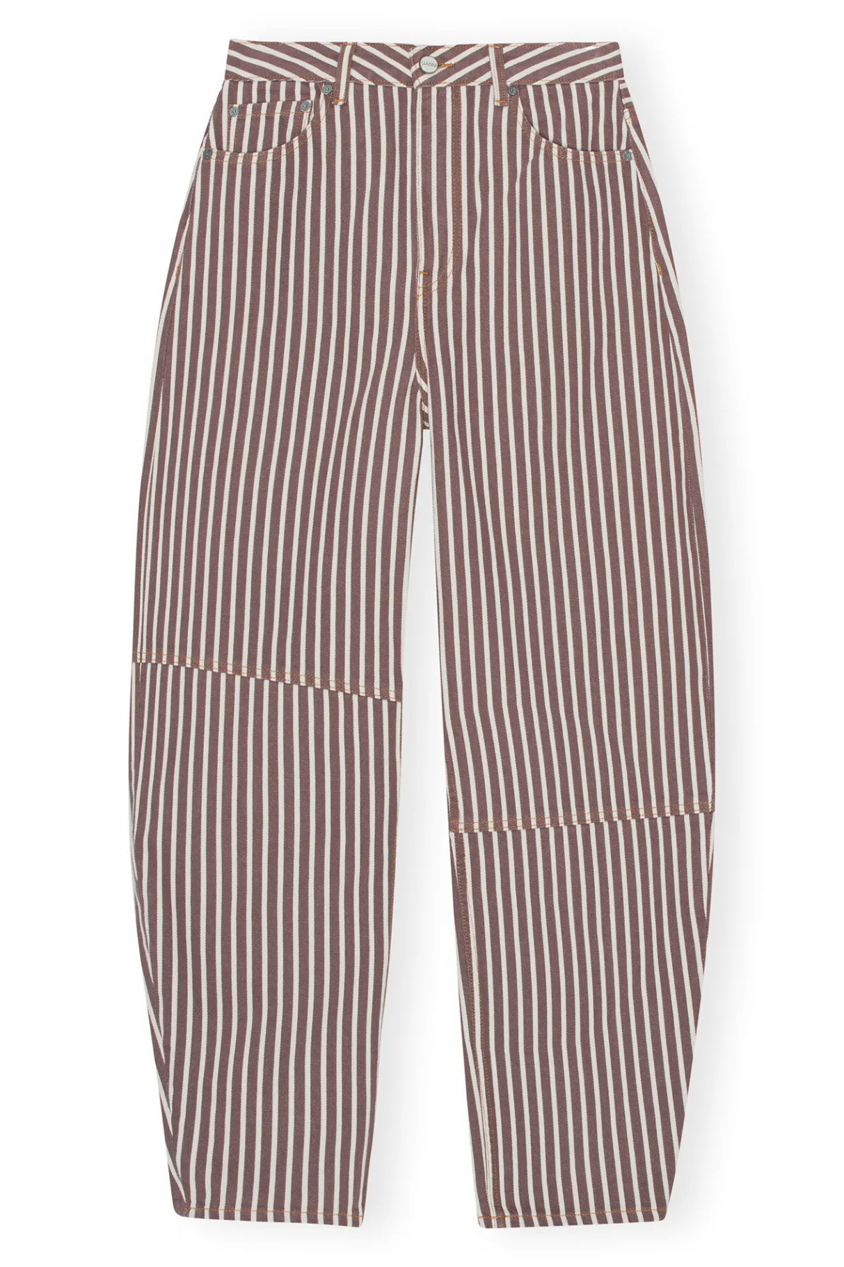 Sale GANNI Stripe Denim Stary Jeans Rocky Road