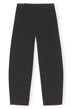 Store GANNI Stripe Mid Waist Pants Black