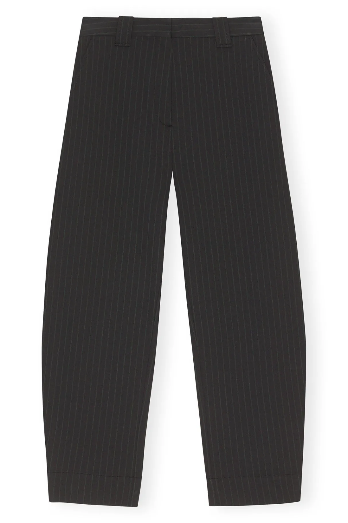 Store GANNI Stripe Mid Waist Pants Black