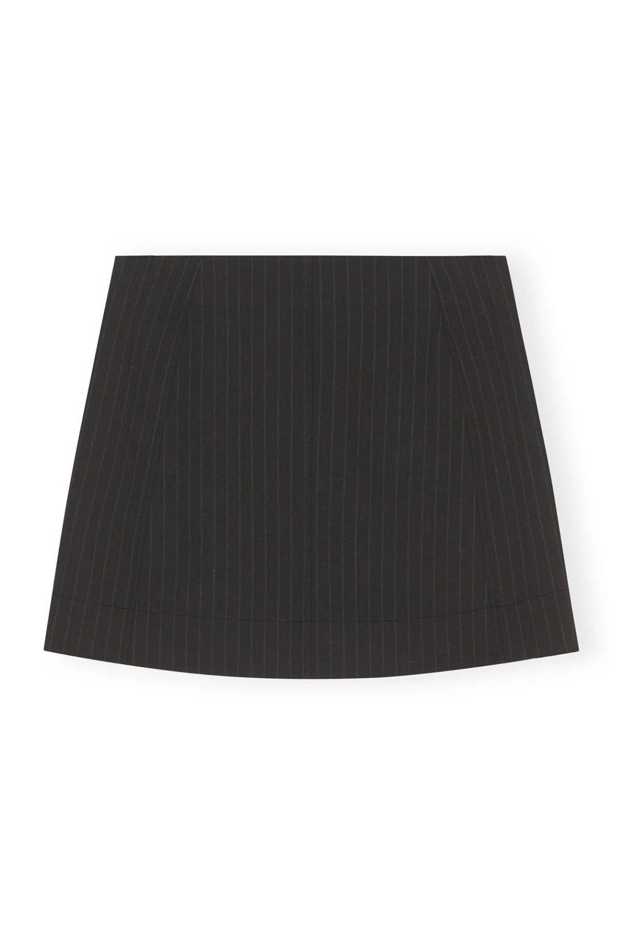 Discount GANNI Stripe Mini Skirt Black