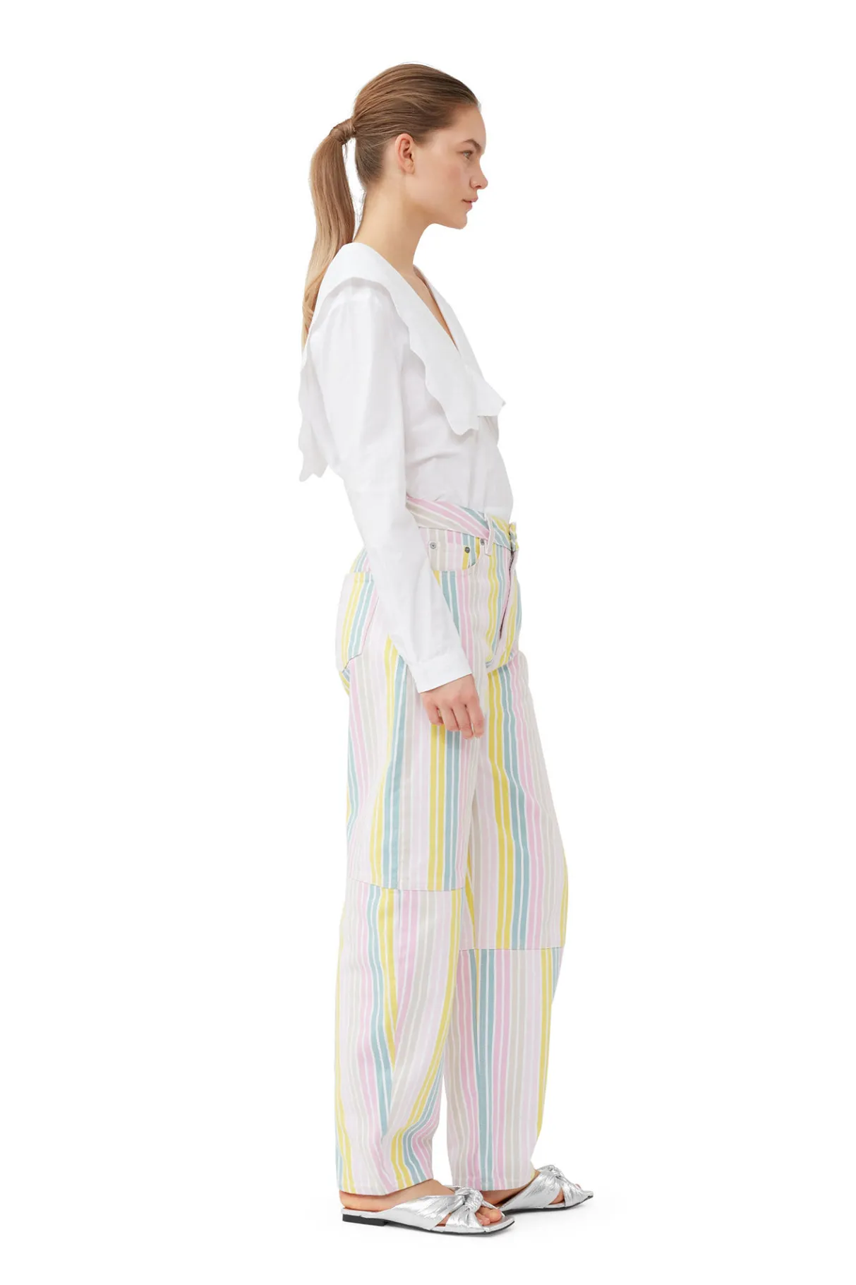 Cheap GANNI Stripe Stary Jeans Multicolour