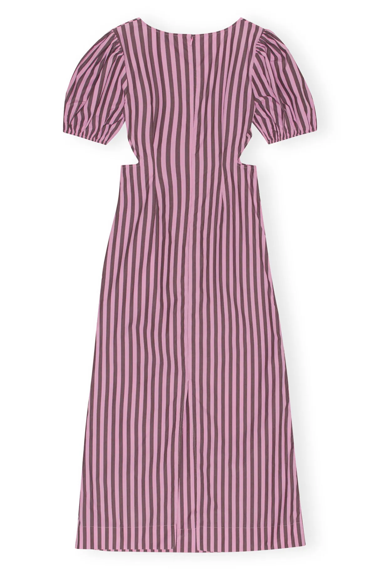 Flash Sale GANNI Striped Cotton Cutout Dress Bonbon