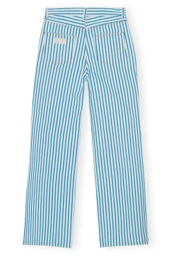 Hot GANNI Striped Magny Jeans Bright White