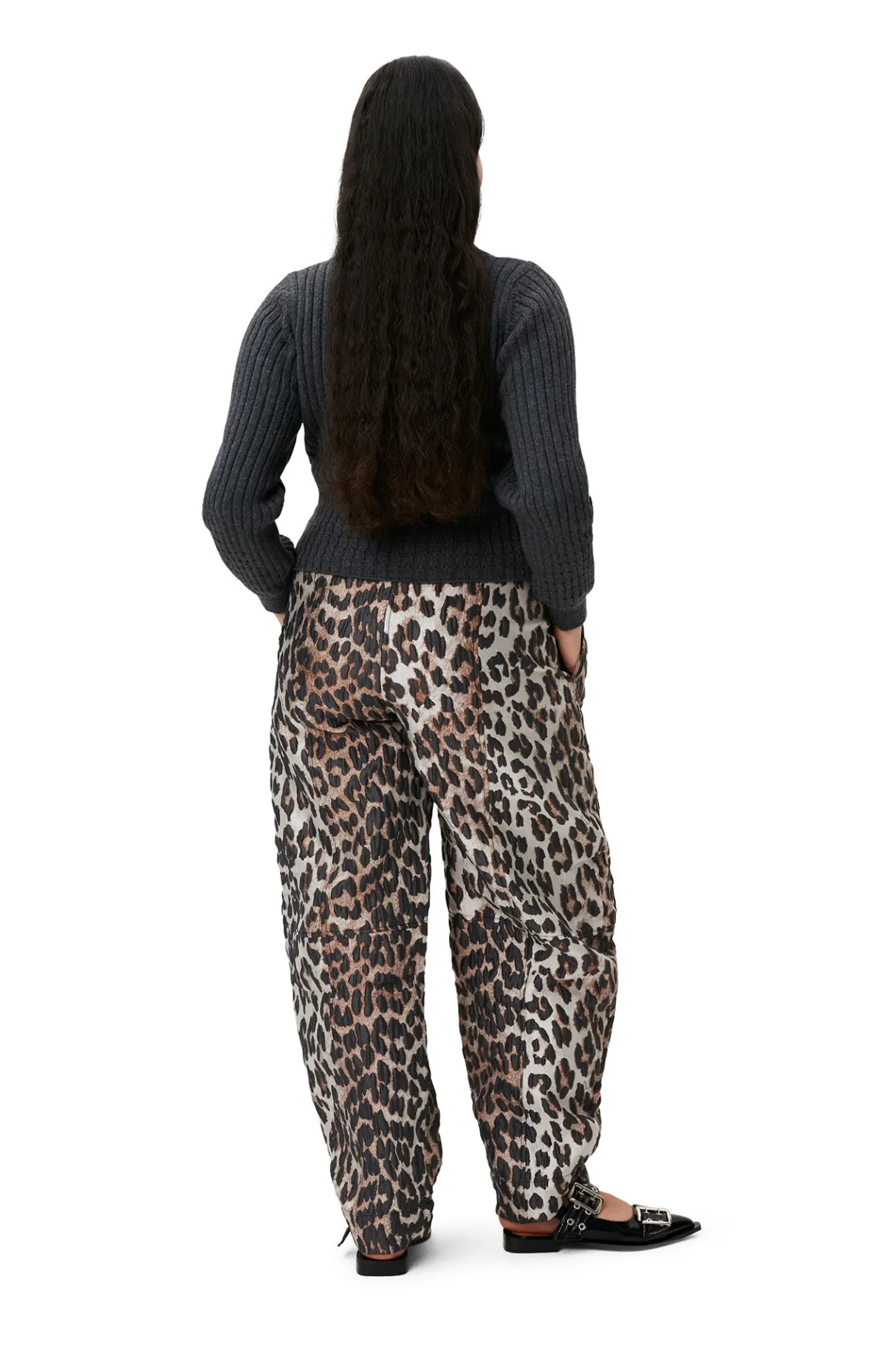 Flash Sale GANNI Structured Rib Knit Blouse Phantom