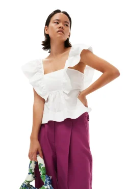 Sale GANNI Summer Suiting Relaxed Pleated Pants Purple Wine