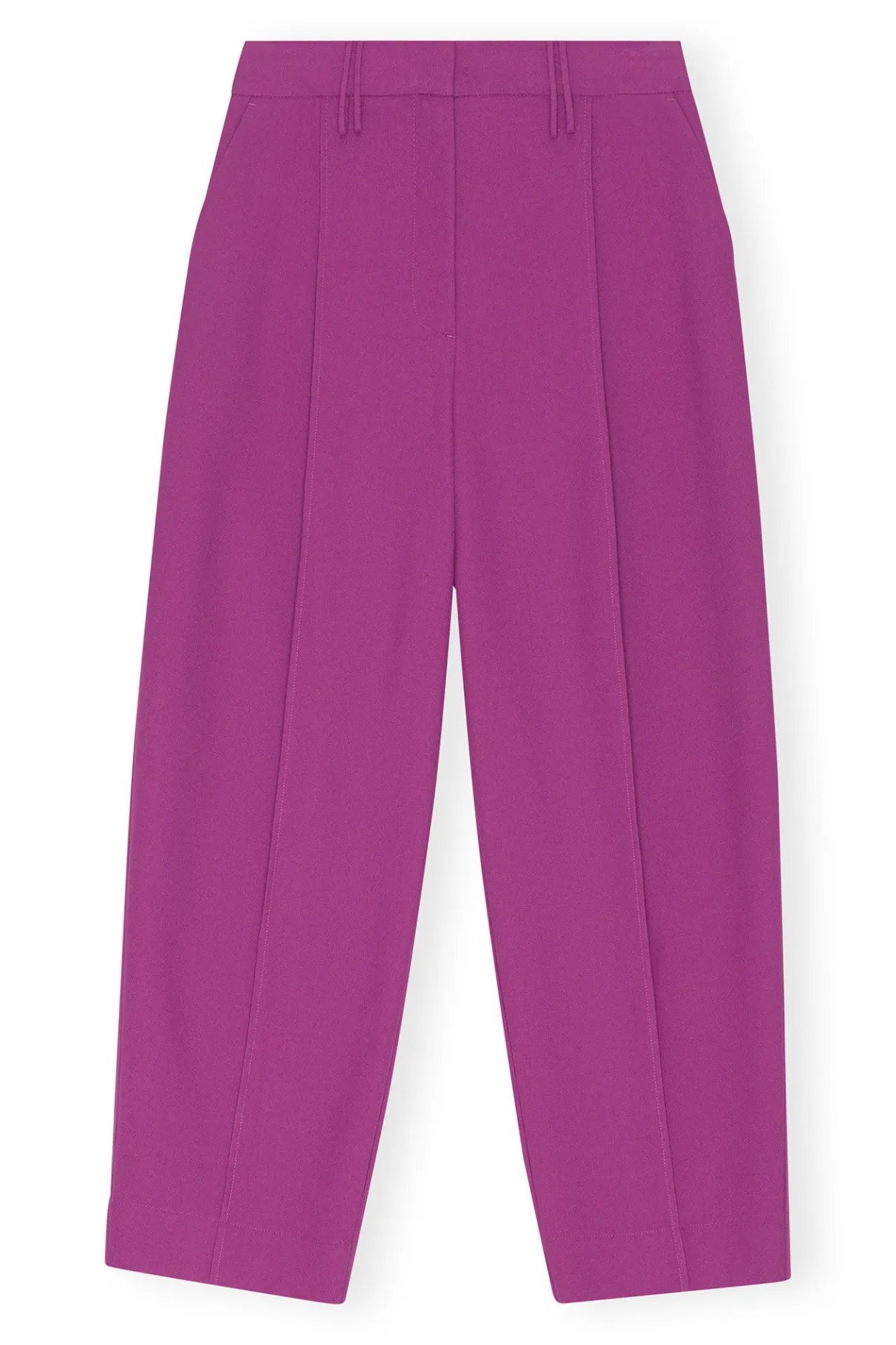 Sale GANNI Summer Suiting Relaxed Pleated Pants Purple Wine