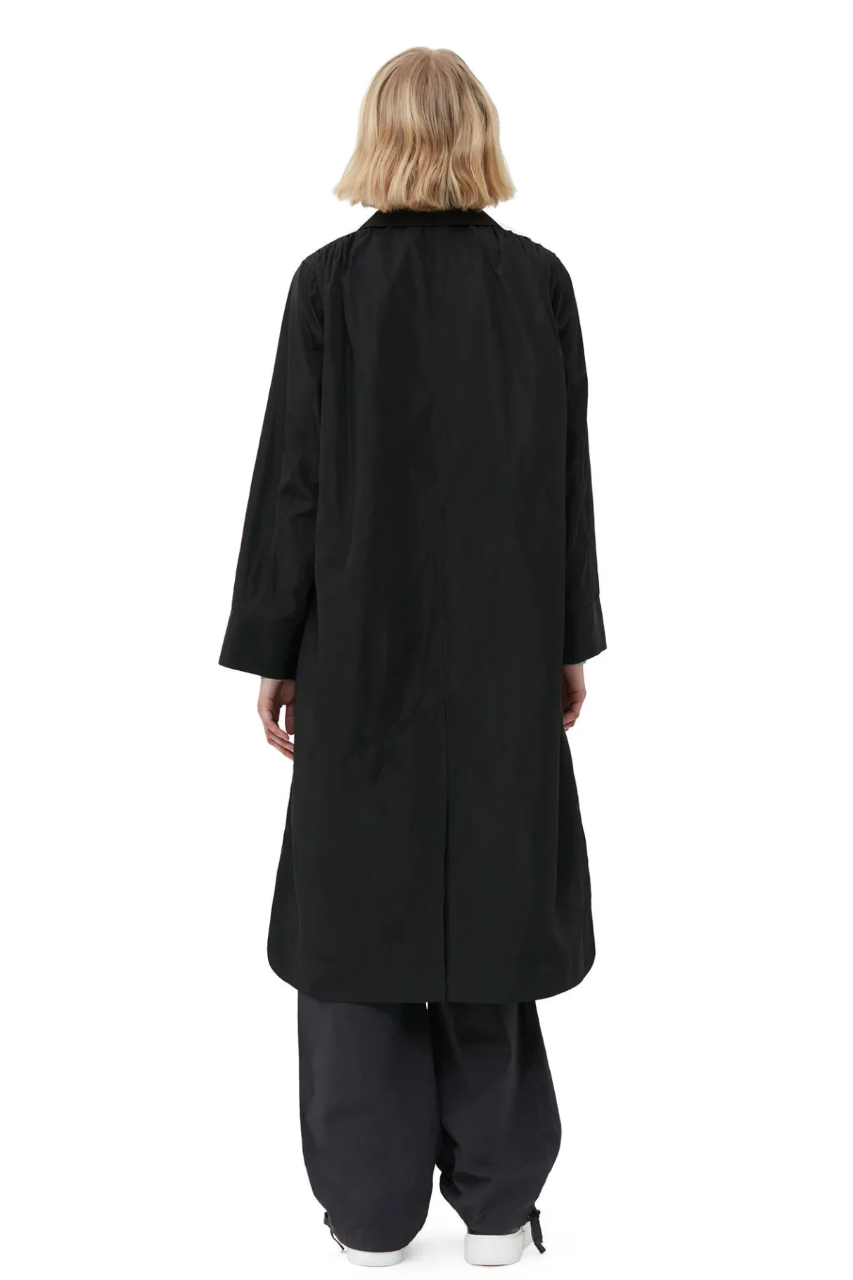 Cheap GANNI Summer Tech Coat Black