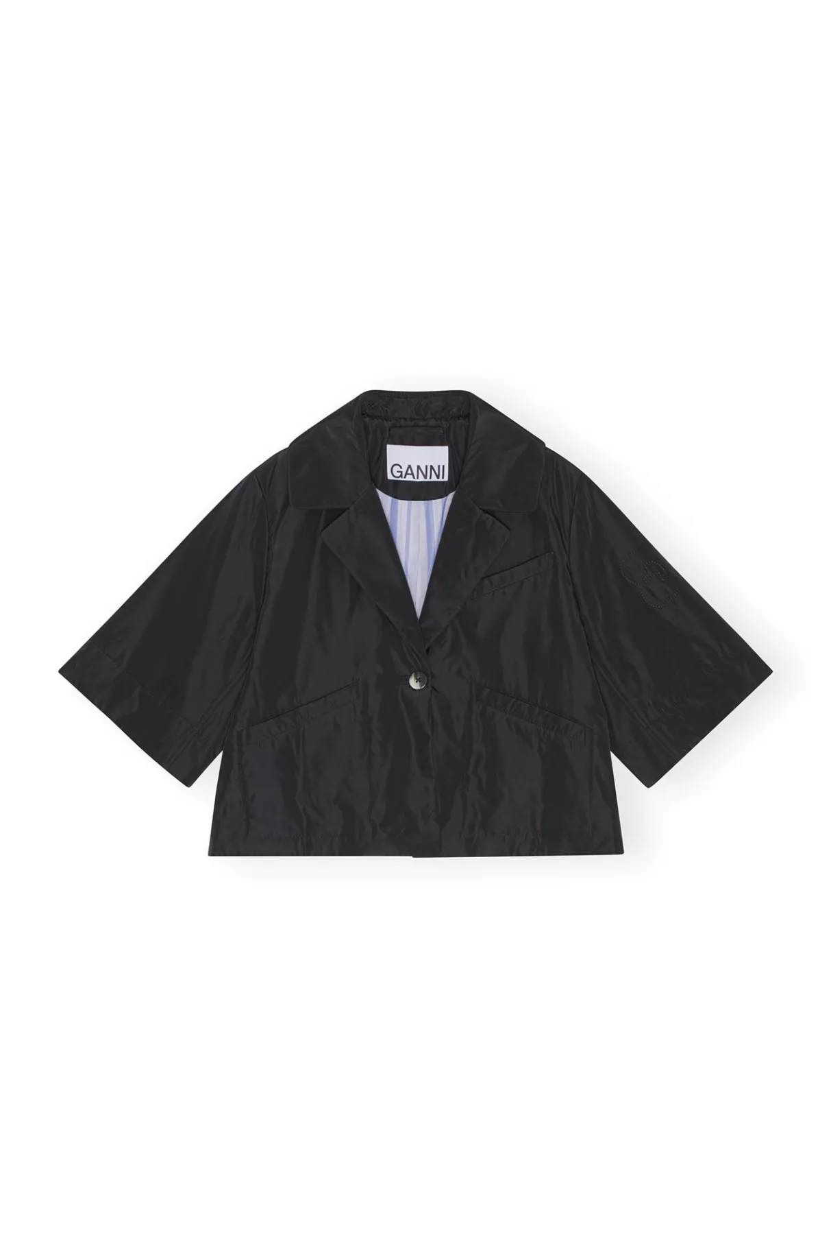 Store GANNI Summer Tech Padded Jacket Black