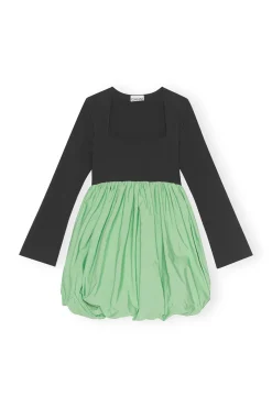 Best Sale GANNI Taffeta Balloon Mini Dress Black