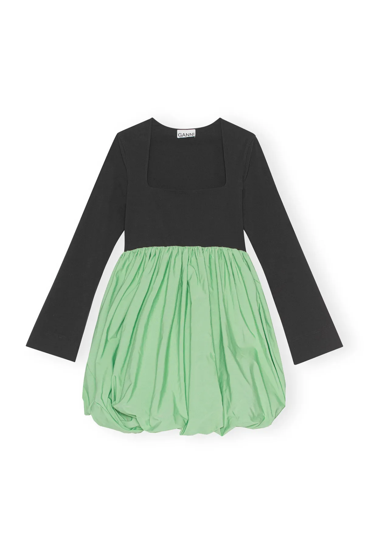 Best Sale GANNI Taffeta Balloon Mini Dress Black