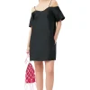 Hot GANNI Taffeta Mini Dress Black