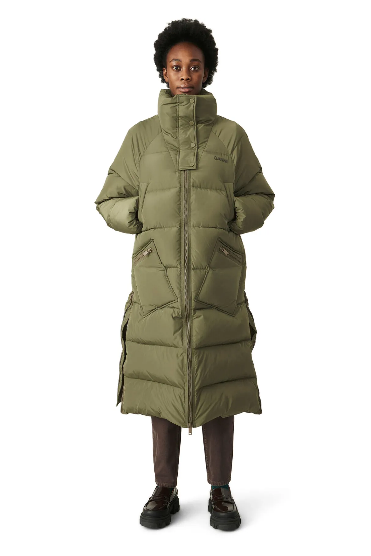 Flash Sale GANNI Tech Puffer Oversized Puffer Coat Kalamata