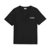 Outlet GANNI Thin Software Jersey V-Neck T-Shirt Black