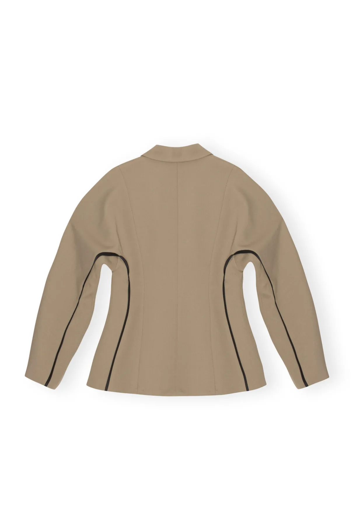 Cheap GANNI Twill Blazer Petrified Oak
