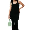 Best Sale GANNI Velvet Flared Pants Black