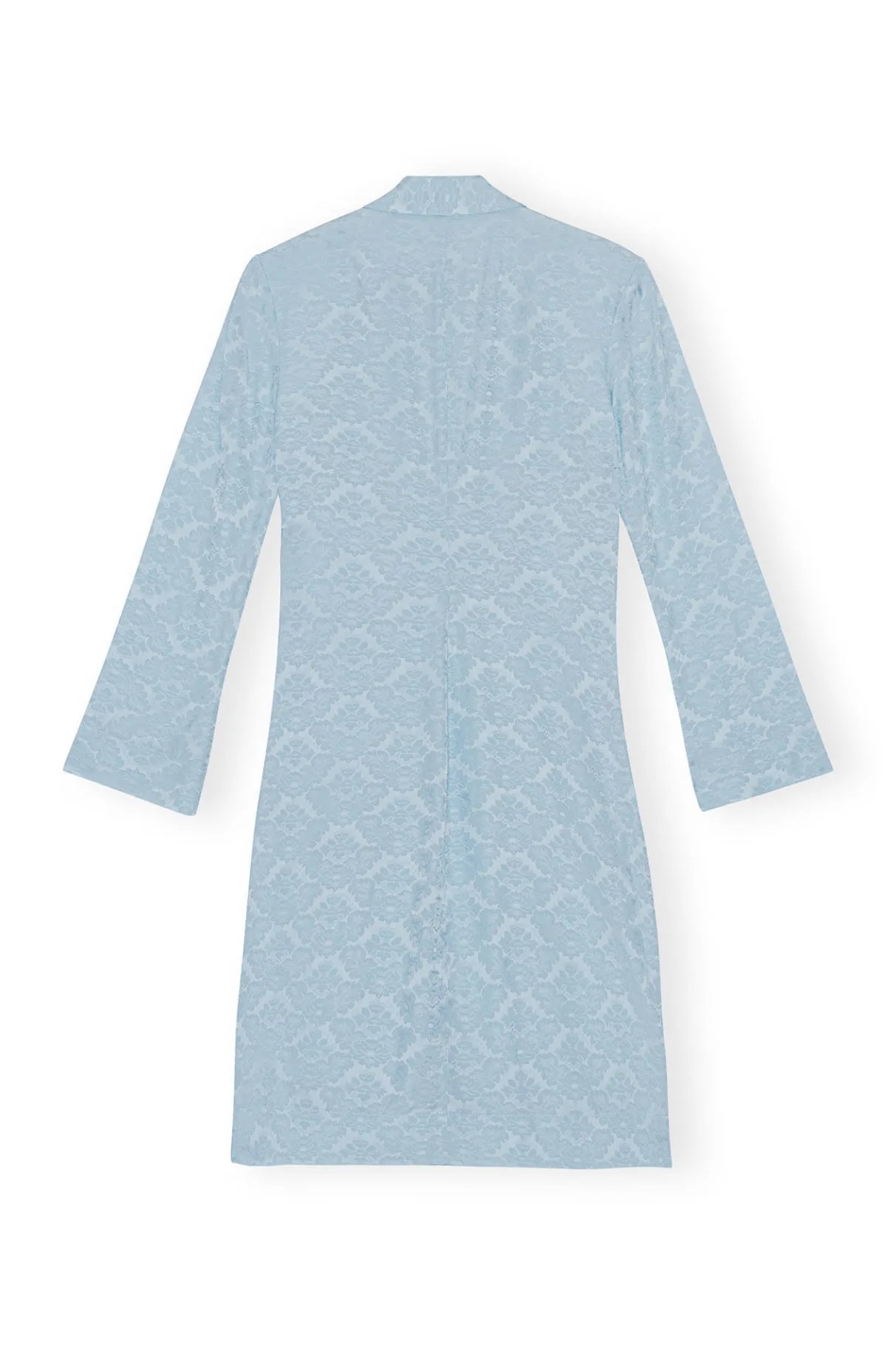 Clearance GANNI Viscose Jacquard Blazer Dress Corydalis Blue