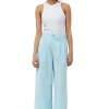 Outlet GANNI Viscose Jacquard Cropped Pants Corydalis Blue