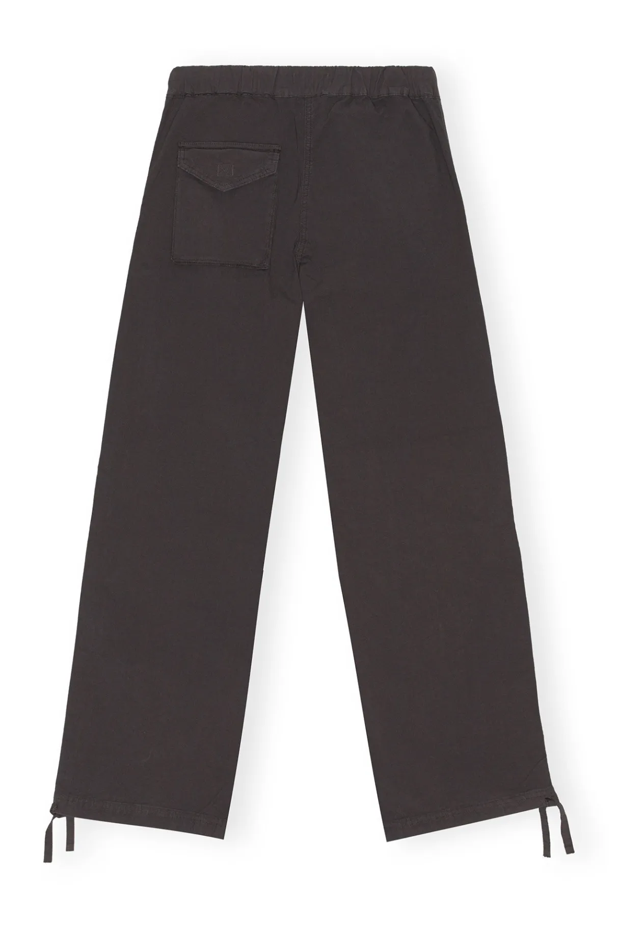 Hot GANNI Washed Cotton Canvas Drawstring Pants Phantom