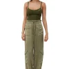 Hot GANNI Washed Satin Pants Aloe
