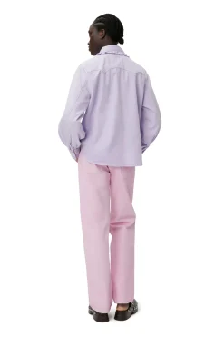 Best Sale GANNI Western Blouse Natural Lilac