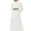 Flash Sale GANNI White Denim Double Fly Maxi Skirt Bright White