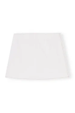 Online GANNI White Denim Mini Skirt Bright White