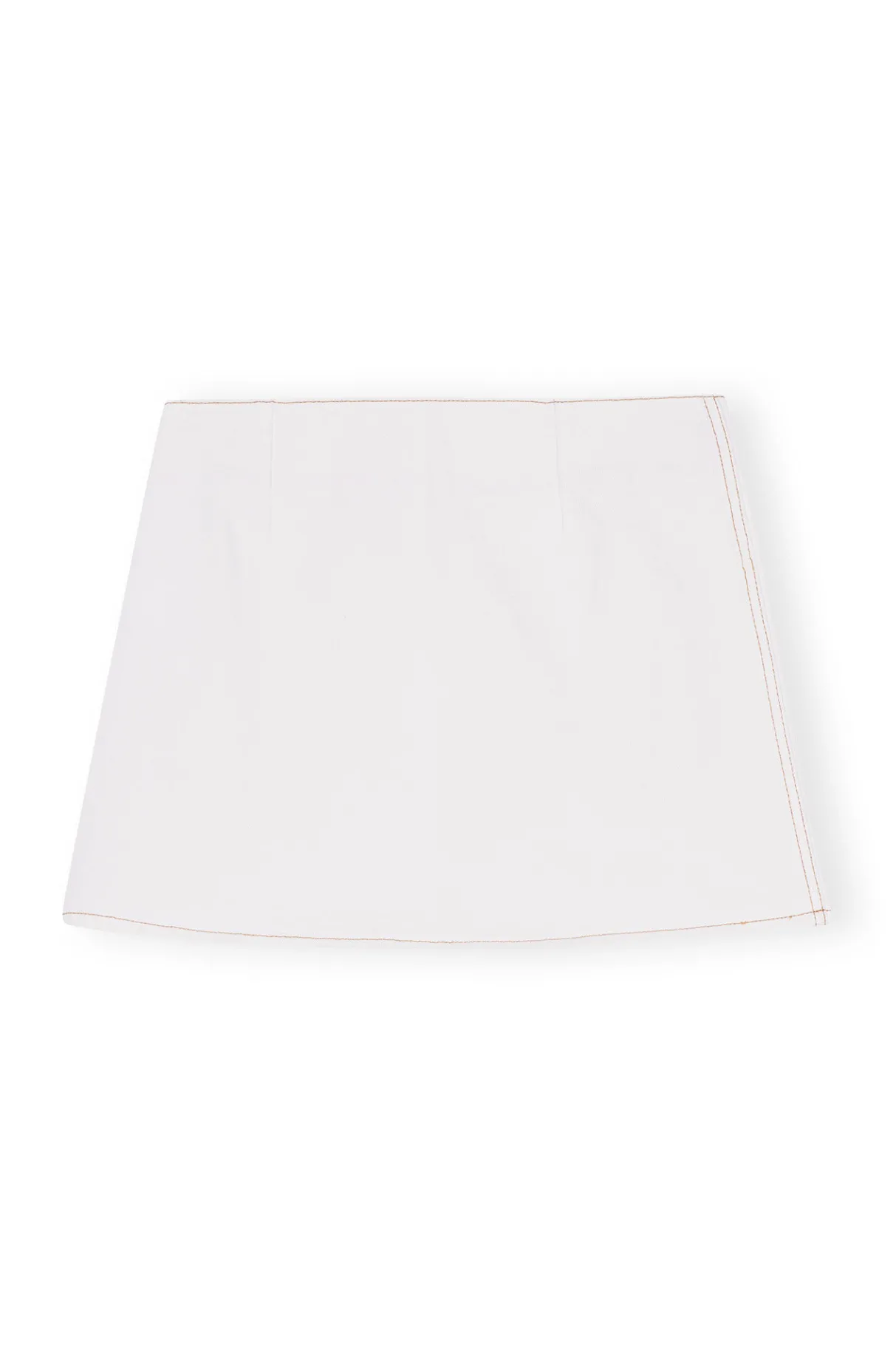 Online GANNI White Denim Mini Skirt Bright White