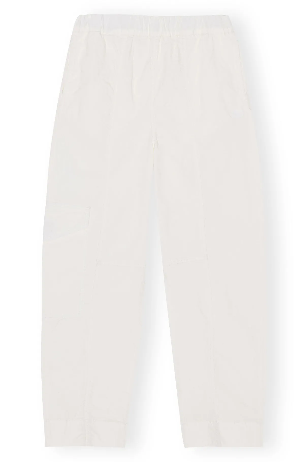 Best GANNI White Elasticated Curve Pants Egret