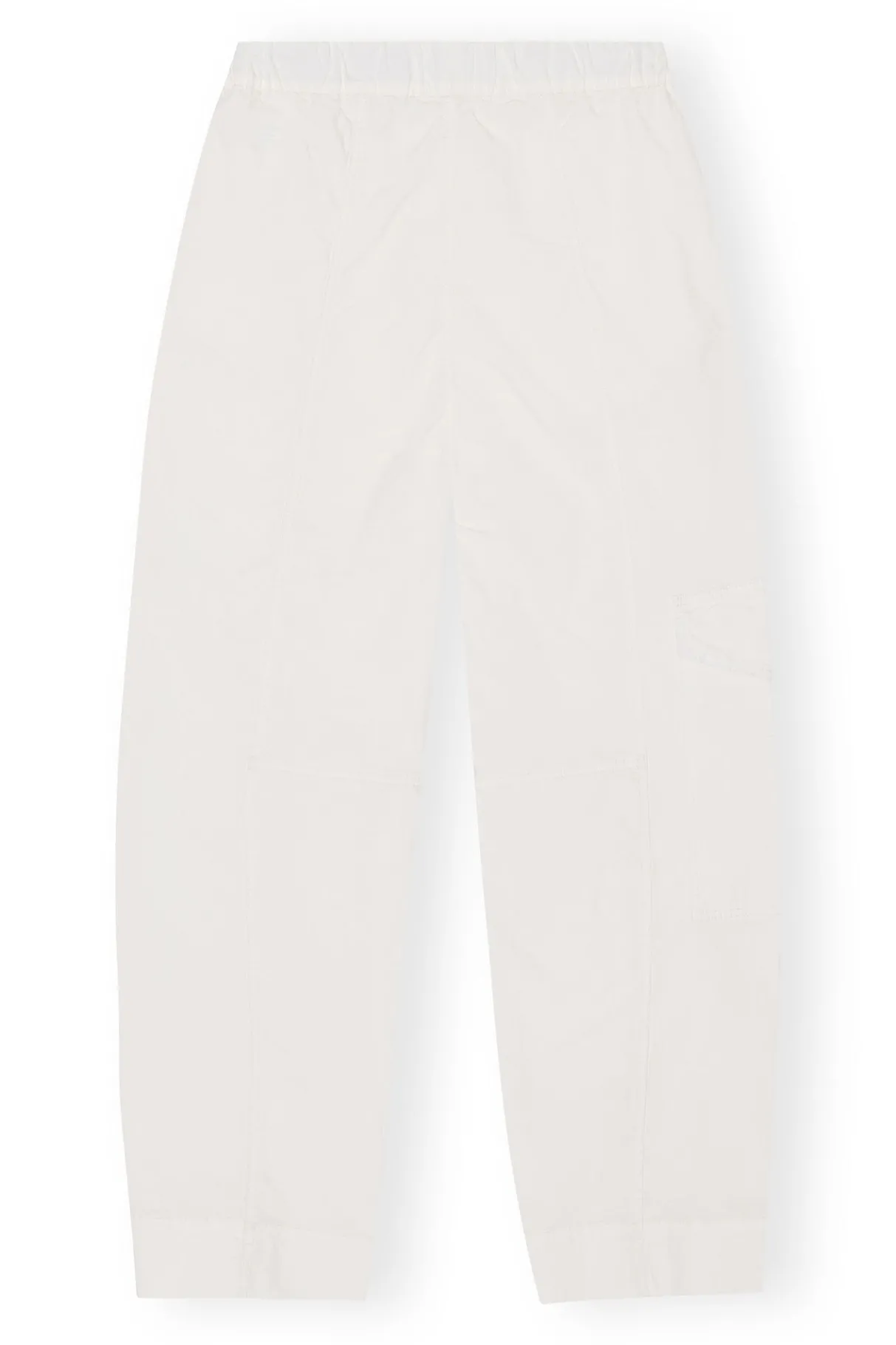 Best GANNI White Elasticated Curve Pants Egret