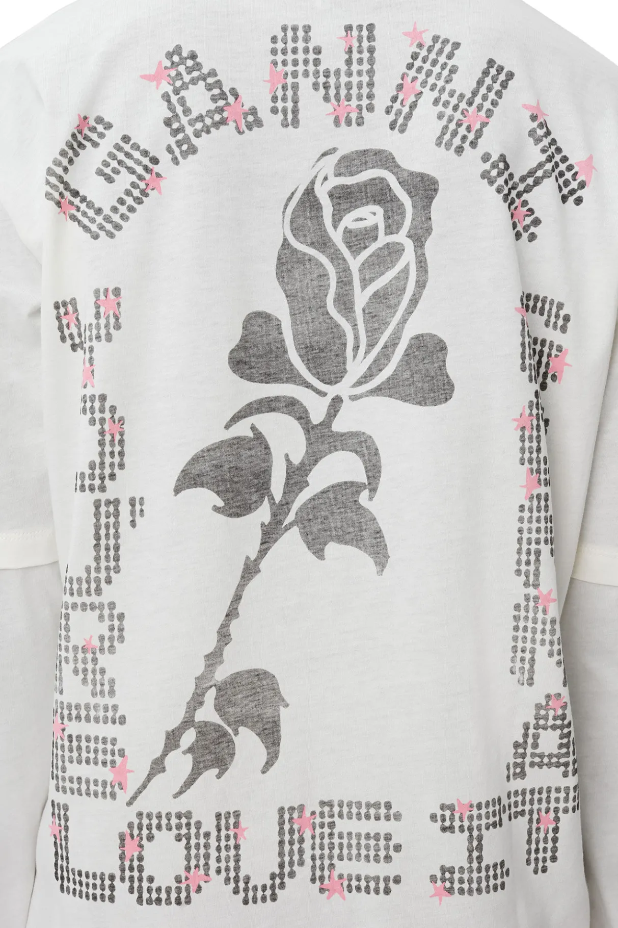 Best Sale GANNI White Long Sleeve T-Shirt Vanilla Ice