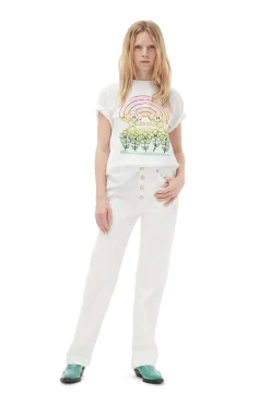 Cheap GANNI White Lovy Jeans Bright White