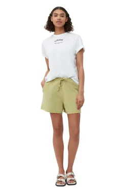 Best GANNI White Relaxed O-Neck T-Shirt Bright White