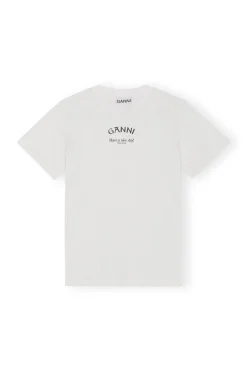 Best GANNI White Relaxed O-Neck T-Shirt Bright White