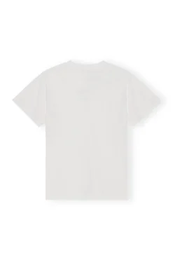 Best GANNI White Relaxed O-Neck T-Shirt Bright White