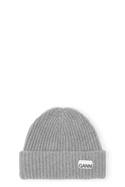 Clearance GANNI Wool Beanie Paloma Melange