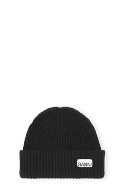 Discount GANNI Wool Beanie Black