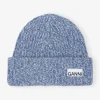 Best GANNI Wool Beanie Nautical Blue