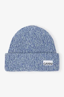 Best GANNI Wool Beanie Nautical Blue