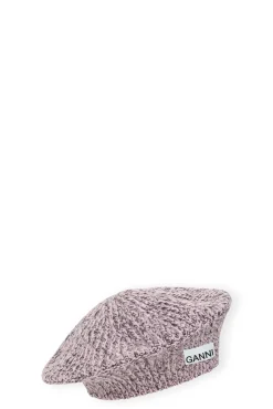 Sale GANNI Wool Beret Lilac Sachet