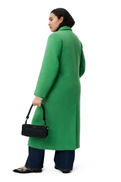 Online GANNI Wool Coat Kelly Green
