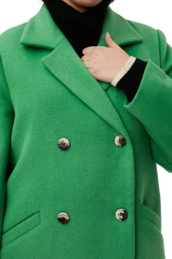 Online GANNI Wool Coat Kelly Green