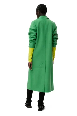 Online GANNI Wool Coat Kelly Green