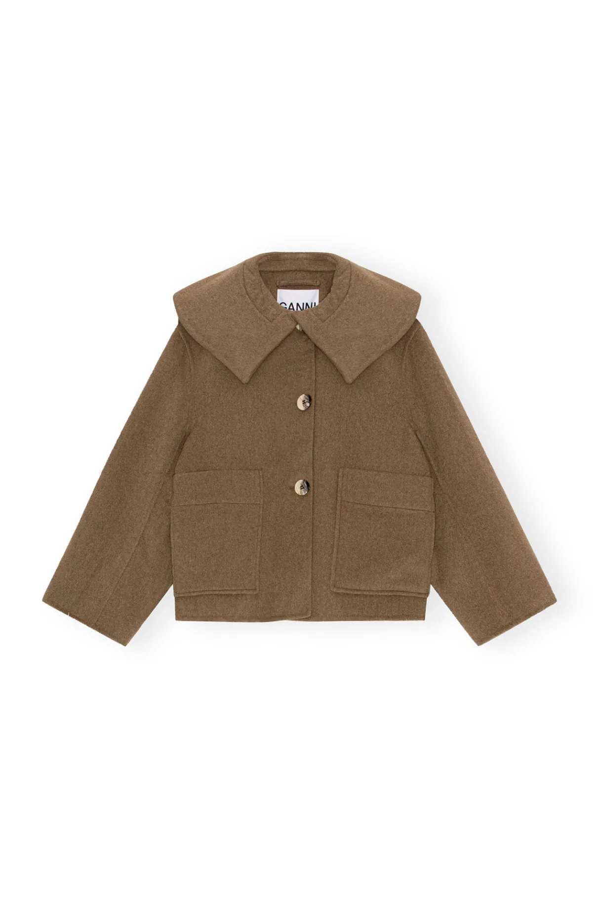 Cheap GANNI Wool Jacket Petrified Oak